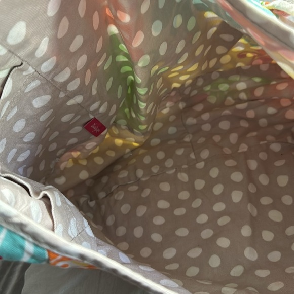 THIRTY-ONE floral tropical hobo bag purse beach tote - matches canvas - Picture 7 of 8